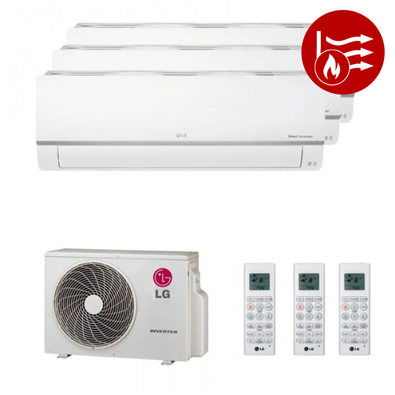 LG Triple-Split Wand Airco 9000+12000+12000 (MET WIFI)